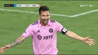 Lionel Messi Scores First MLS Goal World Class Free Kick [upl. by Nnayelsel210]