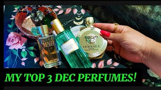 TOP 3 PERFUMES IM WEARING IN DECEMBER  GUCCI  VERSACE  LANCOME perfume fragrances beauty [upl. by Samled]