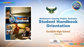 Dundalk High Student Handbook Presentation 2023 [upl. by Attenra148]