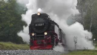 Selketalbahn  Mit 99 7240 und 99 6001 zwischen Gernrode und Alexisbad  14102016 [upl. by Tap245]