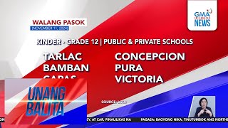 Walang pasok as of 720 AM November 11 2024  Unang Balita [upl. by Niwdla698]