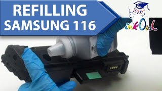 How to Refill SAMSUNG MLTD116S MLTD116L 116 series Toner Cartridges [upl. by Suirrad]