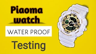 Water proof watch Under ₹500 Rupees💵  piaoma watch ⌚ water proof testing🔍 [upl. by Shig]