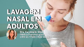 LAVAGEM NASAL ADULTOS [upl. by Sedrul]