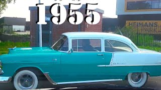 CHEVROLET BELAIR 1955 Classic Cars in good condition Retro Walk Vintage car [upl. by Renner]