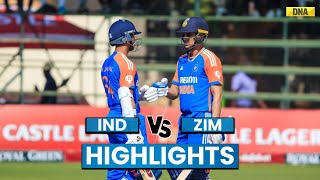 India Vs Zimbabwe Highlights 4th T20  Shubman Yashasvi Shine Team IND Beat ZIM By 10 Wickets [upl. by Nitas]