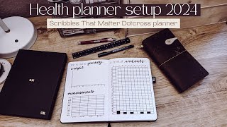 Health planner setup  ScribblesThatMatter DotCross planner [upl. by Zil]