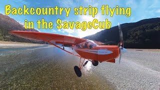 Backcountry strip flying in the Savage Cub [upl. by Ecertak]