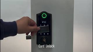 BD2 fingerprint door lock setting video [upl. by Sonni]