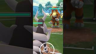 Mega Houndoom vs Entei pokemongo viralshorts viral shorts ashketchum pokemon gaming [upl. by Yllac521]