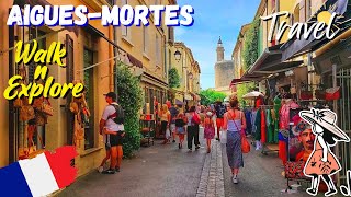 AiguesMortes 🇫🇷 Beautiful Medieval Villages 🌞 French Village Walking Tour 🌷 [upl. by Annaili]