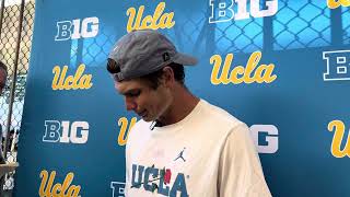 UCLA quarterback Ethan Garbers talks about UCLA’s comeback win over Hawaii in their season opener [upl. by Treble]