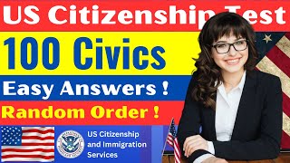 2024 USCIS Official Civics Test Questions amp Answers US Citizenship One Easy Answer Random Order [upl. by Nnahsal]