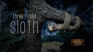 Threetoed sloth  nature  Claymotion [upl. by Bottali]