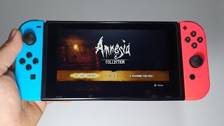 Amnesia Collection Nintendo Switch handheld gameplay [upl. by Bergeman855]