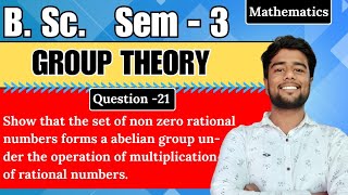 Show that the set of non zero rational numbers forms a Abelian group under the operation of [upl. by Ardnyk]