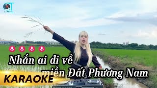 KARAOKE Đất Phương Nam Remix  DJ Hyena  Đạt Long Vinh Cover [upl. by Markland861]