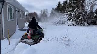 2 snow moving tractors today And a strange out come tractor snowremoval johndeere case snow [upl. by Norine]