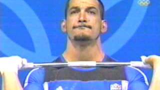 Pyrros Dimas  2075kg CampJ Gold Medal Attempt 2004 Olympics [upl. by Baillie]