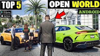 Top 5 Open world Games On Mobile High Graphics Games For Android New Games for Android gaming [upl. by Cathryn]