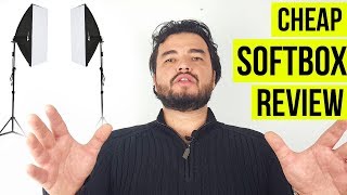 Cheap Amazon Softbox Lighting Kit Review  Amzdeal Softbox Kit [upl. by Esinehs]