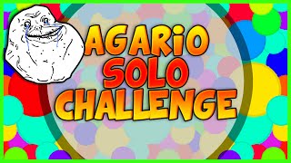 AGARIO SOLO AGARABI YOUTUBERS CHALLENGE FOREVER ALONE [upl. by Artema]