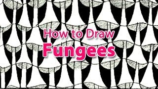 How to Draw the Zentangle Pattern Fungees [upl. by Temp540]