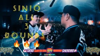 SINIO ALL 3 ROUNDS 😎🔥💪SINIO vs SHERNAN🔥🔥 mixvideosvlogs18 credit to owner fliptop [upl. by Hpesojnhoj308]