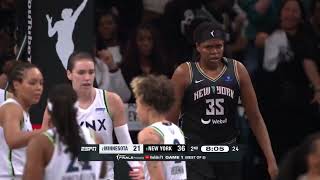 The Minnesota Lynx defeat the New York Liberty 9593 in a Game 1 thriller led to an overtime finish [upl. by Azerila215]