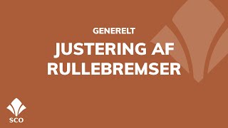 Justering af rullebremser [upl. by Dohsar296]