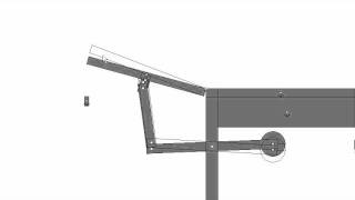 Four Bar Counterweight Mechanism for Trap Door [upl. by Couq]