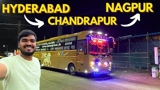 Hyderabad to Nagpur Bus Journey in DNR EXPRESS AC Sleeper Bus via Chandrapur [upl. by Grekin]