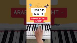 Arabian Nights  Aladdin Piano Tutorial arabiannights pianoshorts easypianotutorial [upl. by Kussell]