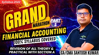 Financial Accounting Complete Marathon  Syllabus 2022  CMA Inter Gr 1 CACMA Santosh Kumar [upl. by Isnam]