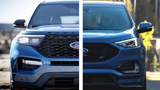 2020 Ford Explorer ST vs 2019 Ford Edge ST [upl. by Joella]