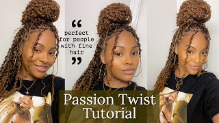 Mini Passion Twist Tutorial Best parting for thinfine hairStrategies and tips for flawless result [upl. by Horgan]