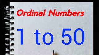 Ordinals Numbers 1 to 50 in english  First to fiftieth Ordinal Numbers in words [upl. by Zedekiah578]