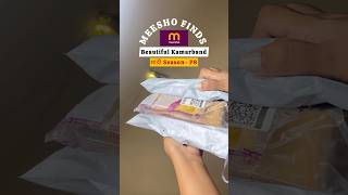 Meesho kamarband for wedding haul waistband  under Rs300 meeshofinds unboxing shorts [upl. by Ahseym]