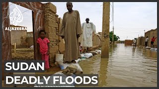 Sudan declares 3month state of emergency over deadly floods [upl. by Einnaffit]