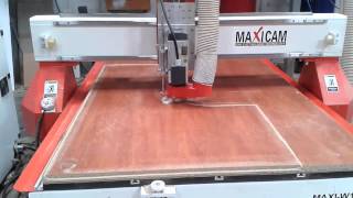 CORTE DE OFICINAS CON ROUTER CNC MAXICAM [upl. by Gnilsia]