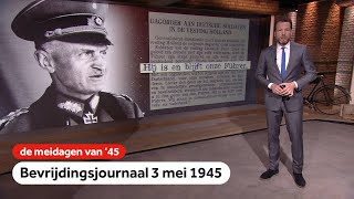 Wilhelmina terug in Nederland maar strijd nog niet gestreden  Bevrijdingsjournaal  3 mei 1945 [upl. by Trebla]