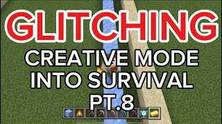 GLITCHING CREATIVE MODE INTO SURVIVAL PT8 ALL PACKED ICE GLITCHES PT71 amp GLITCHES IN DESCRIPTION [upl. by Erb]