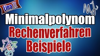 Minimalpolynom bestimmen  Rechenverfahren mit Beispielen [upl. by Gemina]