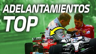 💥 ¿Cuál es el MEJOR ADELANTAMIENTO de la HISTORIA de la F1 el MÁS IMPACTANTE  TOP Formula1 [upl. by Acisey]