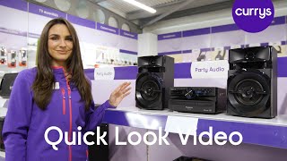 Panasonic SCUX100EK Bluetooth Megasound Party HiFi System  Black  Quick Look [upl. by Ydniw]