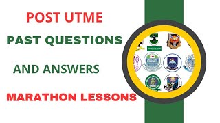 Post UTME Past Questions and Answers Tutorials [upl. by Nitsej]