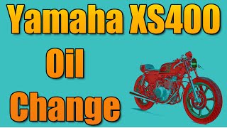 How to change the oil on a 1978 Yamaha XS400 motorcycle [upl. by Alih615]