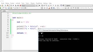 C Programming  Complete Tutorial  pre and post increment operator [upl. by Hollenbeck]