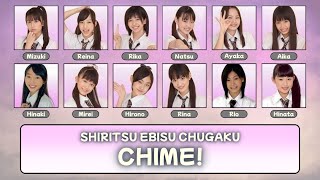 Color Coded Shiritsu Ebisu Chugaku 私立恵比寿中学  Chime チャイム Lyrics KANROMIDN [upl. by Archibald]