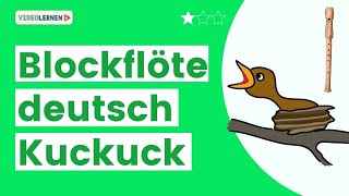 🆕 Kinderlieder Blockflöte Noten einfache Kinderlieder Blockflöte Kuckuck langsamer Video [upl. by Elias]